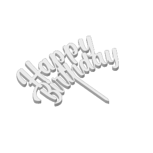 Home print settings: 生日快乐蛋糕插牌