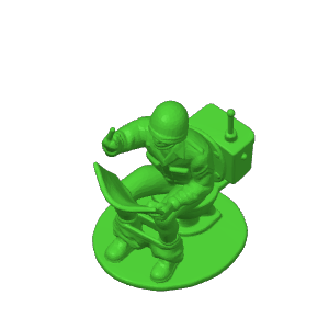 Home print settings: 坐在便盆上的玩具士兵