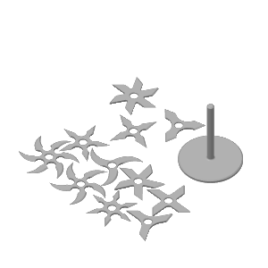 Home print settings: 配支架的手里剑套装