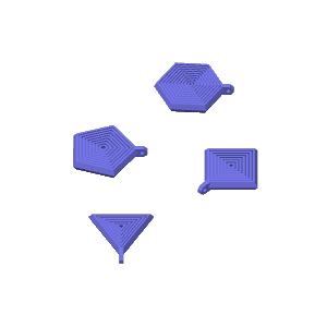Home print settings: 解压钥匙扣 (六边形/五边形/四边形/三角形)