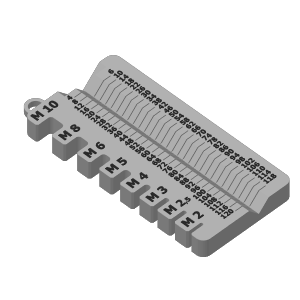 Home print settings: 螺栓螺钉测量工具，M2-M10，长度4-120mm