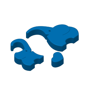 Home print settings: 母象和小象带爱心