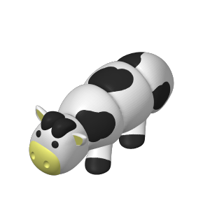 Home print settings: 可爱柔性牛 - 可动式