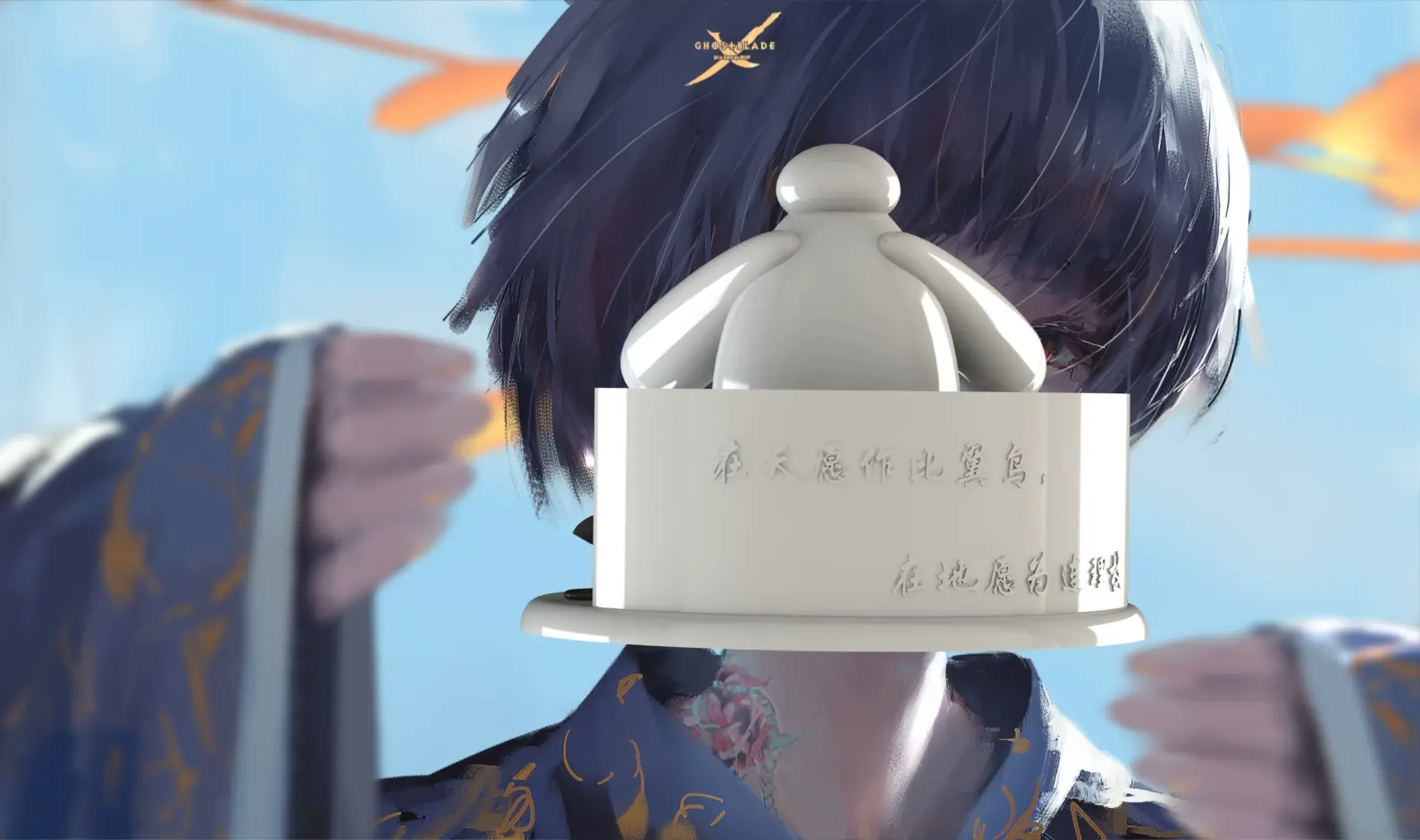 大白小黑黑白配——手机支架+笔筒