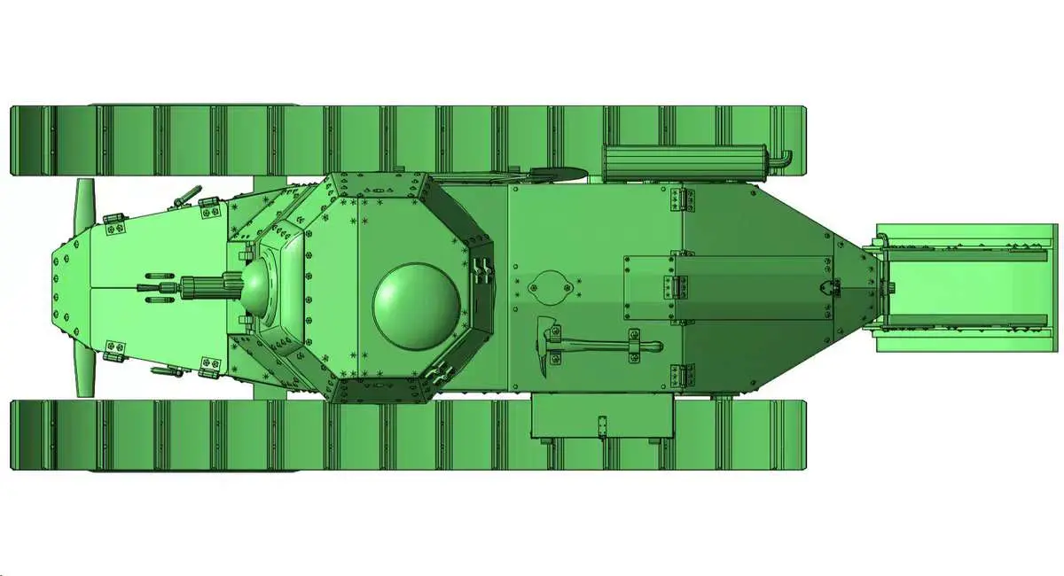 WWI  法国雷诺FT17轻型坦克 细节直逼注塑件。