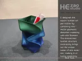 四方扭曲艺术笔筒 Square Twisted Art Pen Holder-1