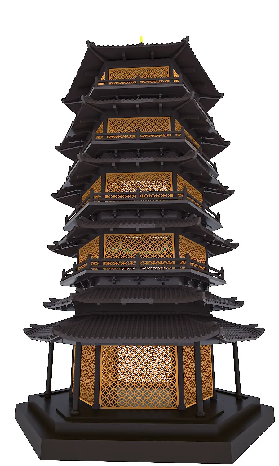 中国榫卯结构古建筑：聚宝塔