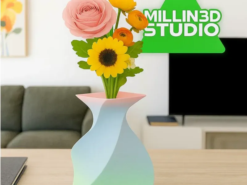 Simple Cute Gradient Twisted Flower Vase