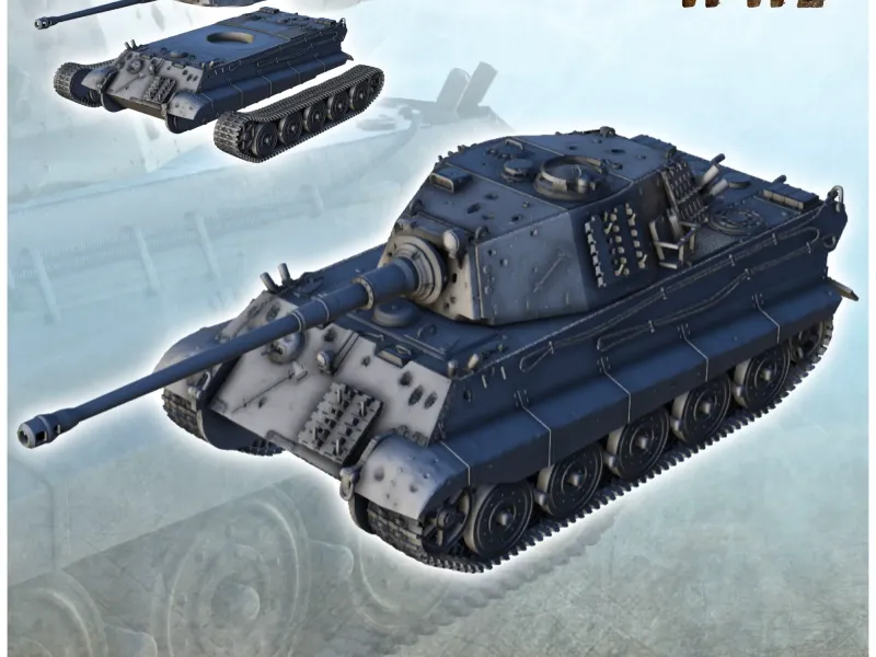 Panzer VI Tiger II - WW2 German Flames of War Bolt Action