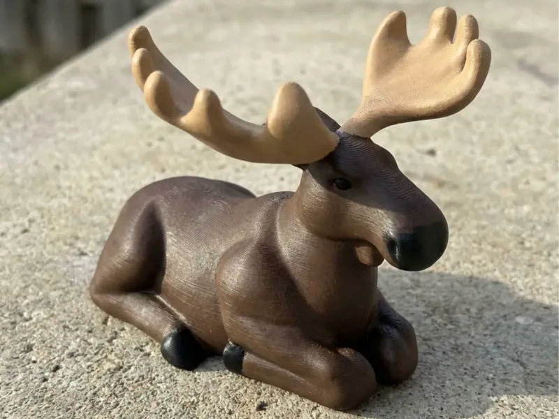 Moose Relaxed | Decorative Statue | Minimalist