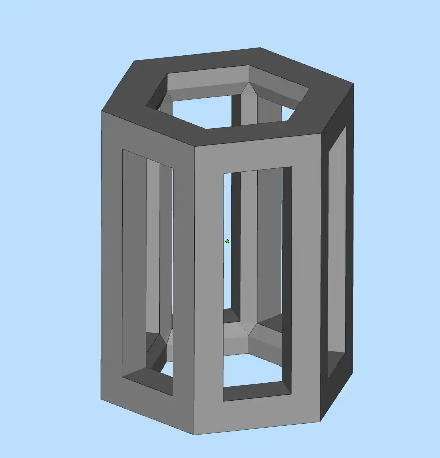 镂空六边形柱