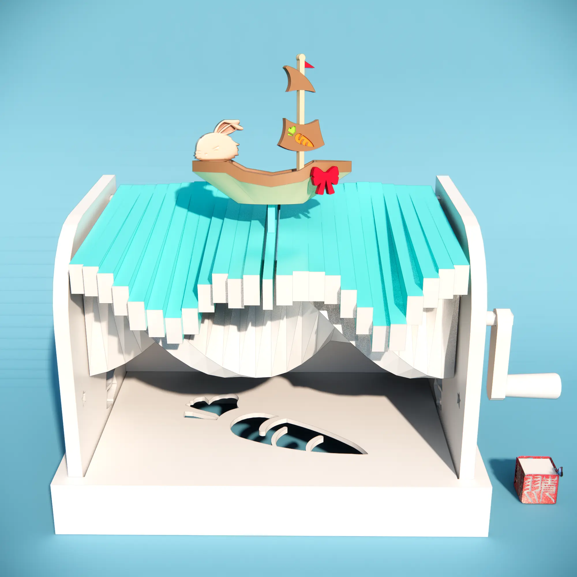 3D打印手摇解压玩具(乘风破浪).