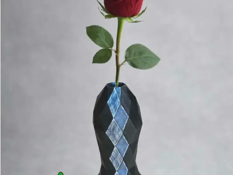 Single Stem Polygonal Flower Vase