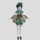 【原神】精细化带纹理, 温迪角色模型,(支持FDM/光固化)打印。