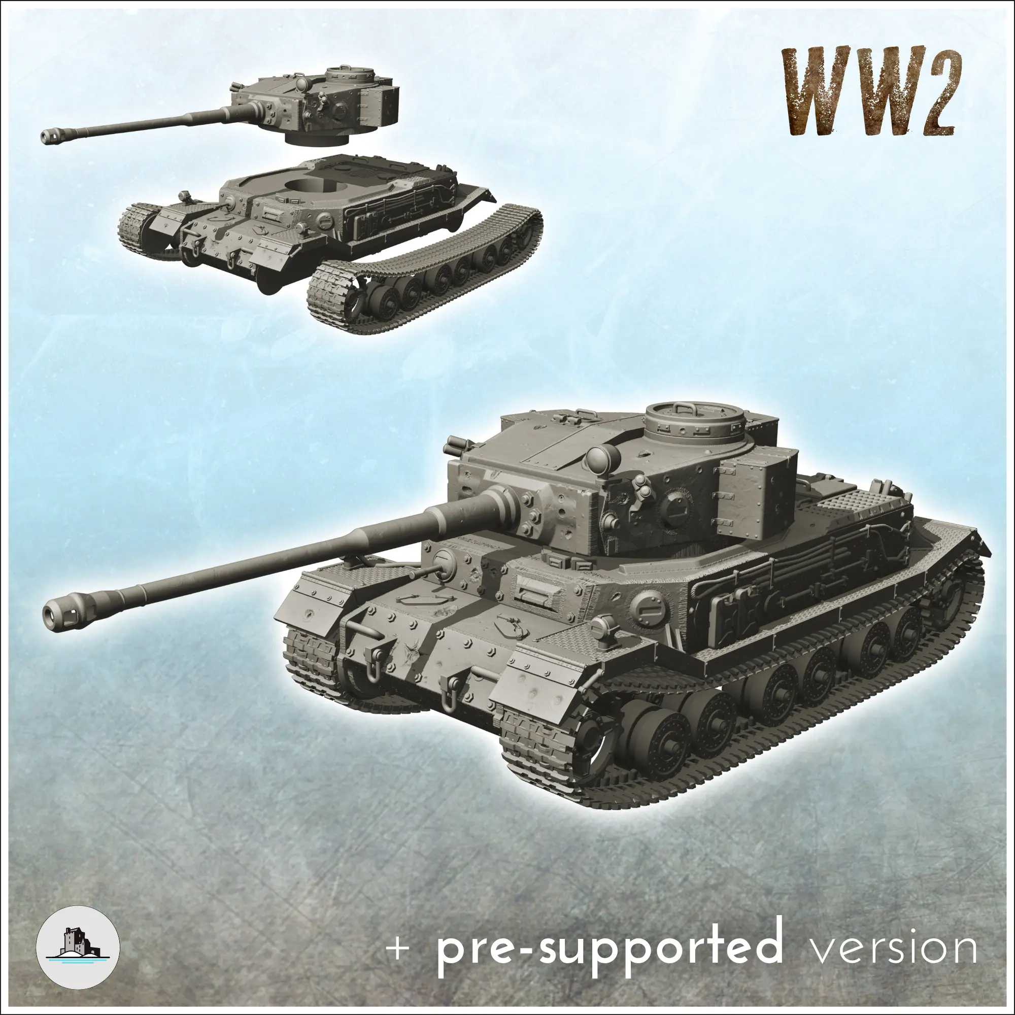 Panzer VI Tiger (P) - WW2 German Flames of War Bolt Action