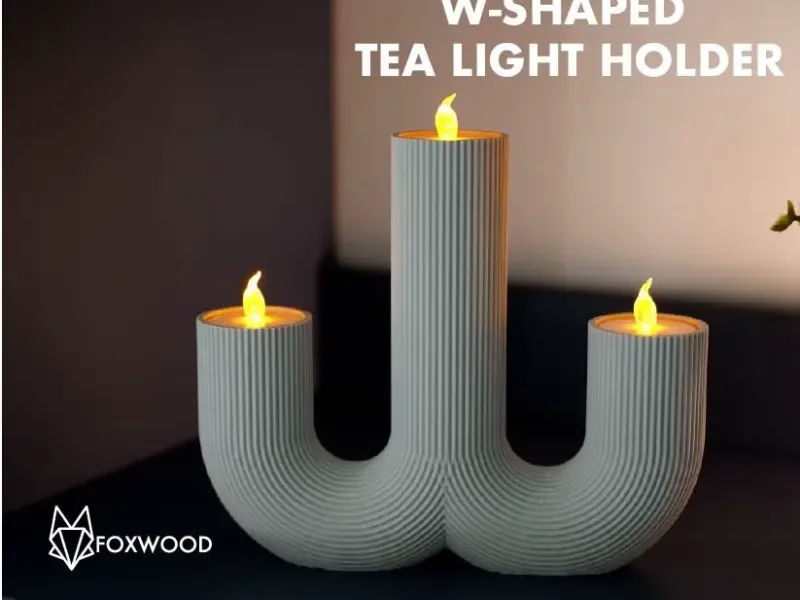 W-Shaped Tea Light Holder