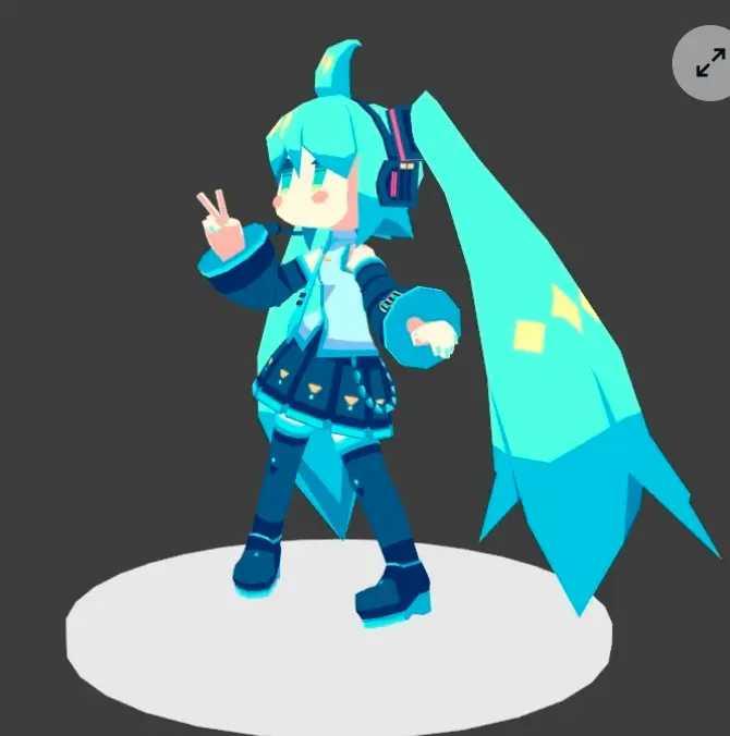 Low poly miku 几何初音