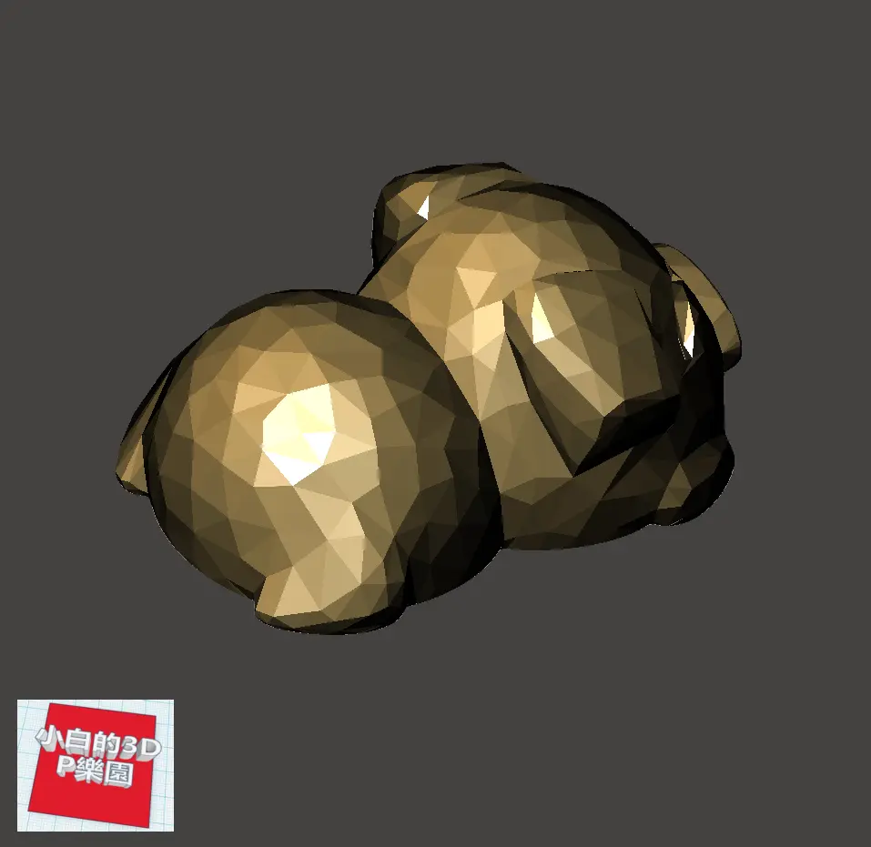 Low-Poly 3D Model - Pig 低面數- 豬