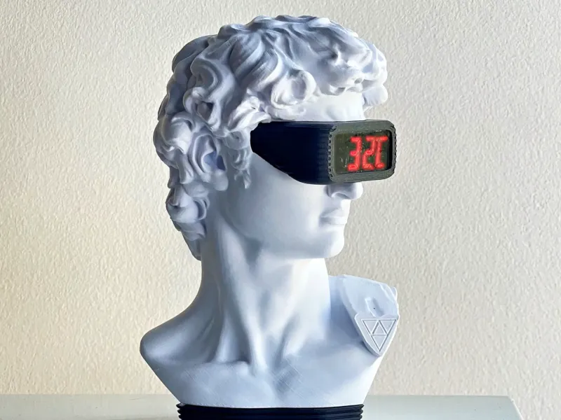 DAVID BUST TABLE CLOCK