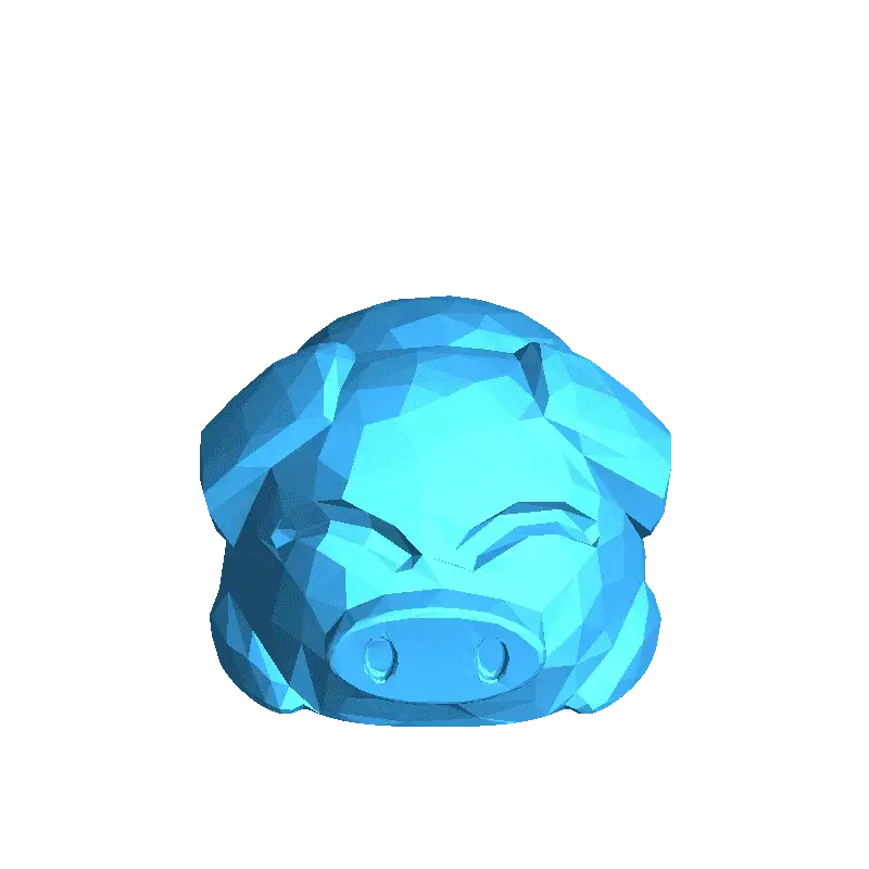Low-Poly 3D Model - Pig 低面數- 豬