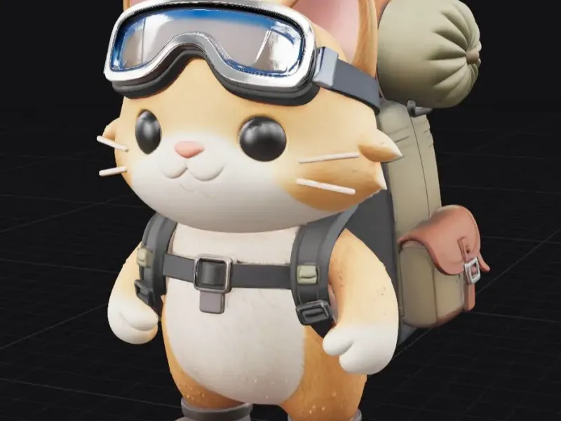 猫咪玩具，猫咪手办，猫摆件，Q版手办