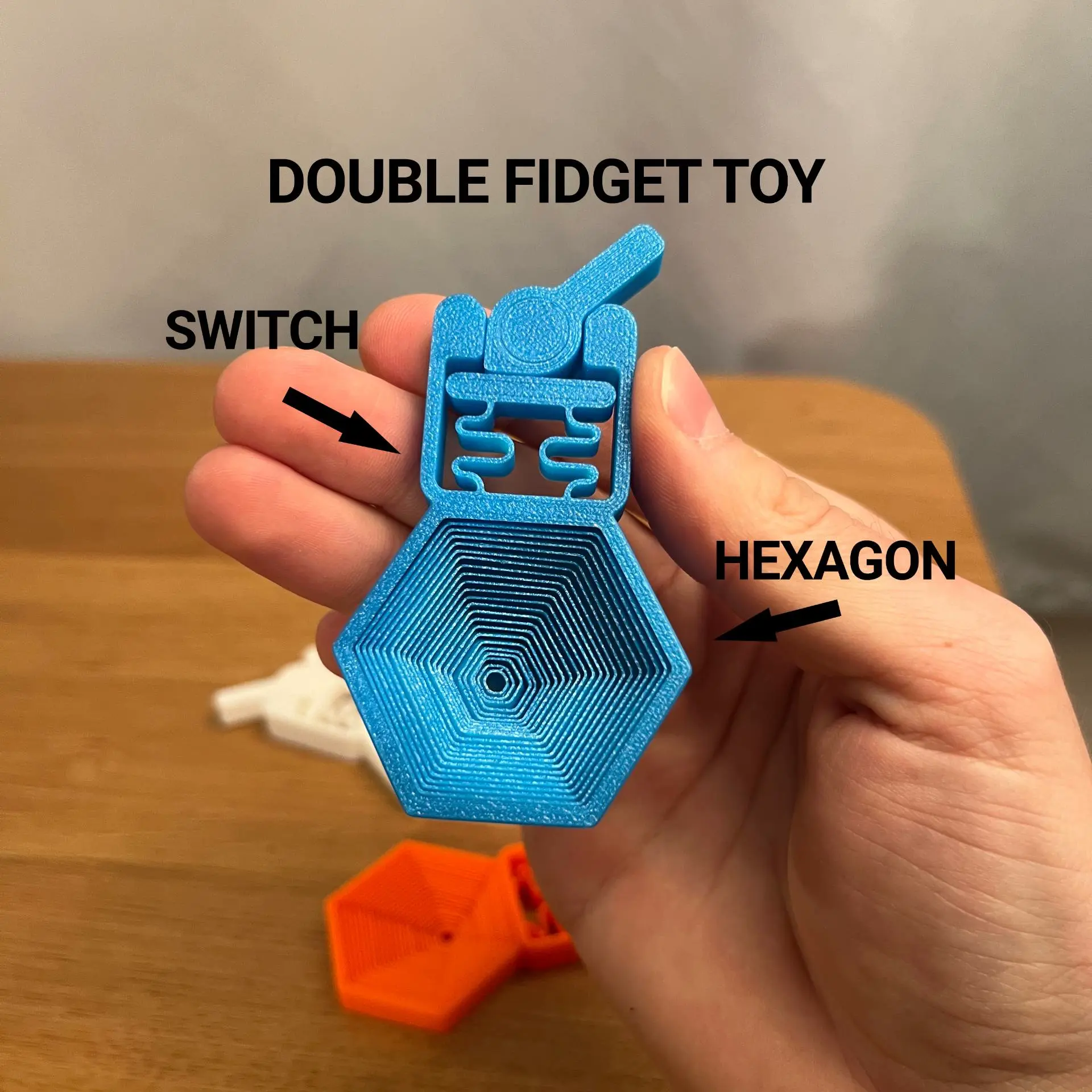 Double Fidget Toy – Switch & Hexagon