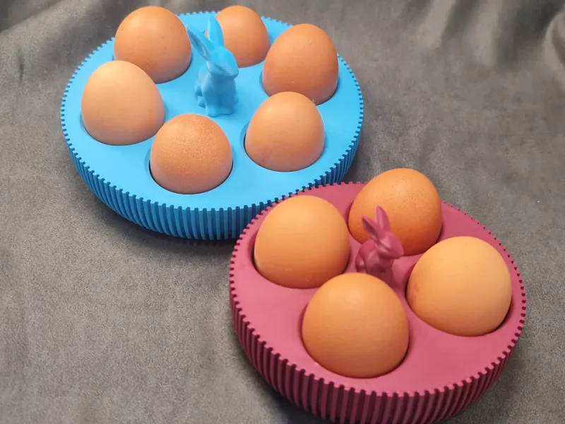 Easter Bunne Egg Plate Basket Holder