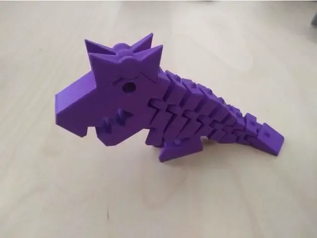 flexi戴着蝴蝶结的可动小恐龙  Flexi_Rex_with_Bow