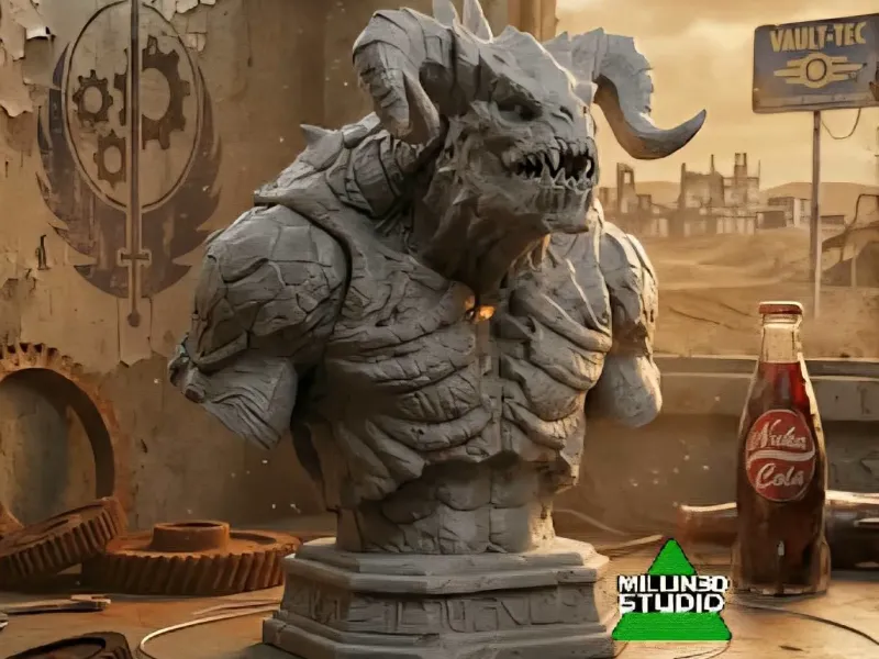 Amazon Prime Fallout New Vegas Death Claw Bust Statue
