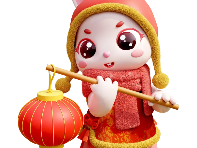 小兔子红灯笼