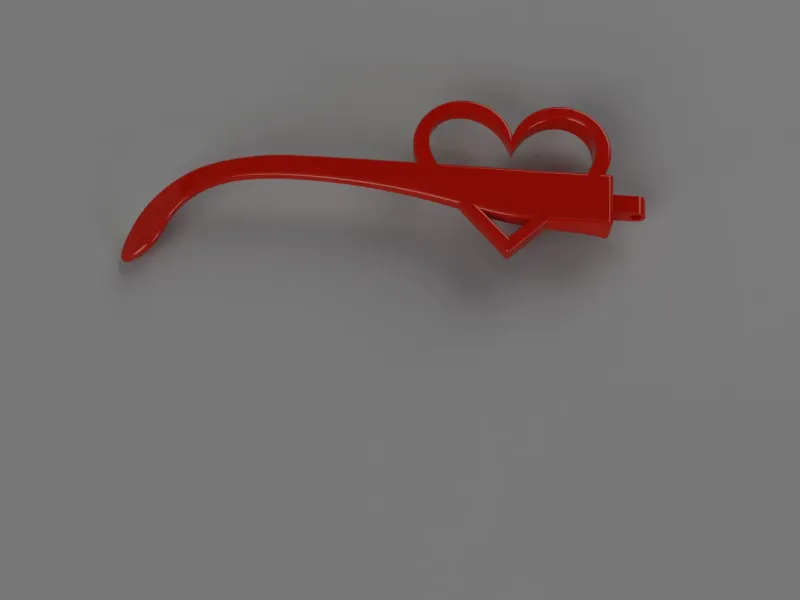 Left Rod for glasses with heart