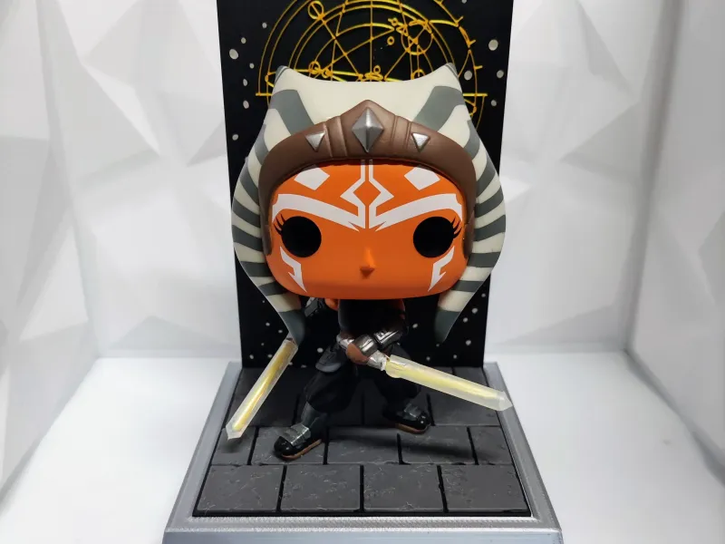 Ahsoka Tano Funko Pop Display Stand – LED Lightsaber Ready