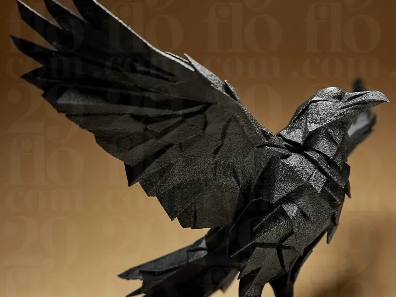 Raven - Geometric Statuette