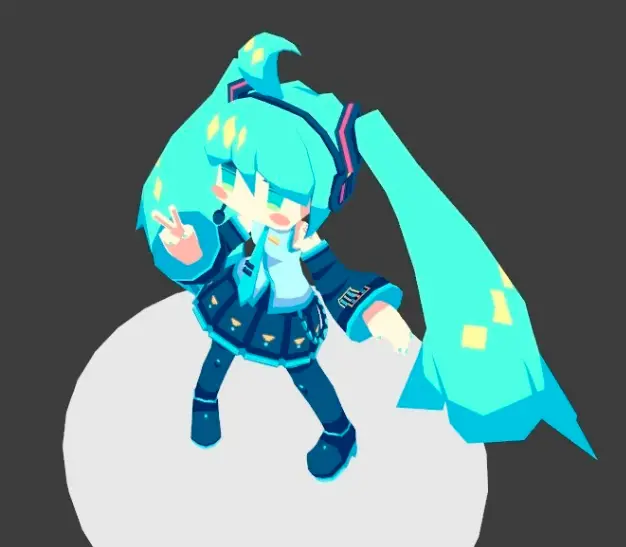 Low poly miku 几何初音