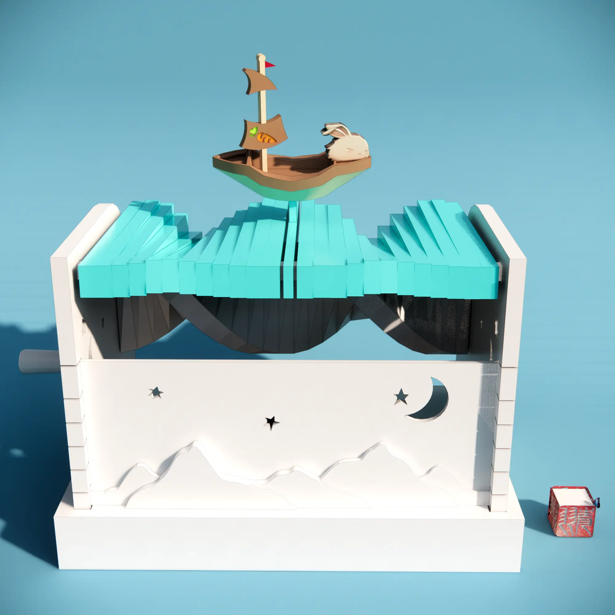 3D打印手摇解压玩具(乘风破浪).