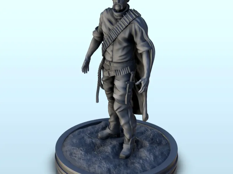 Man with hat and cape (24) - Old West Figure miniature