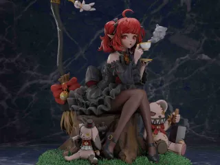 DNF地下城与勇士-黑暗少女-可爱精灵小女巫-