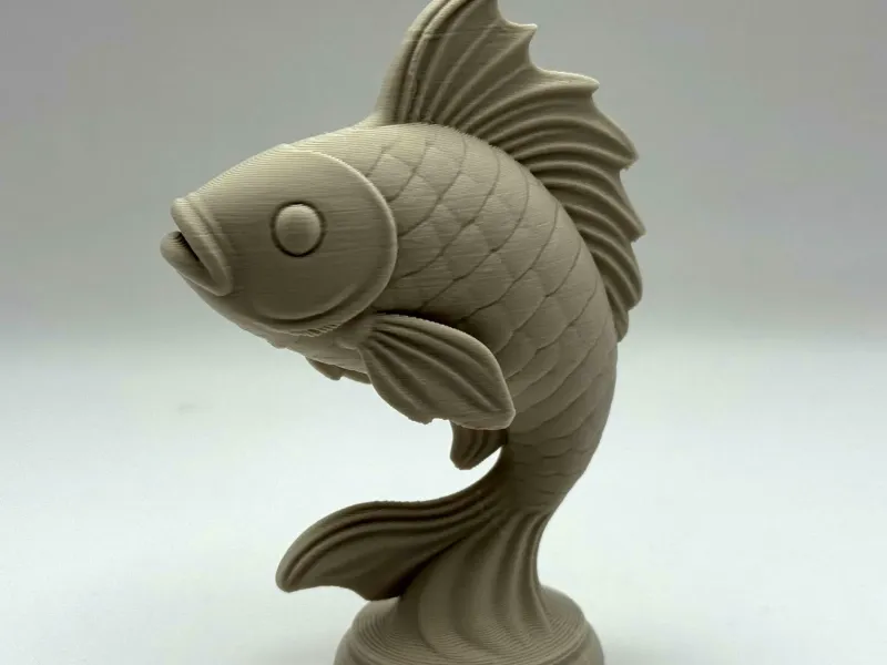 Jumping Koi Fish Statue