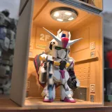 【可叠放|带照明灯】微缩机甲格纳库：完美适配高达QMSV盲盒潮玩