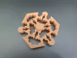 更新3-螺纹转轴 避免断轴-双稳态解压指尖陀螺-可变大变小（主体PLA一体打印）-打印只需1小时，20克材料-2