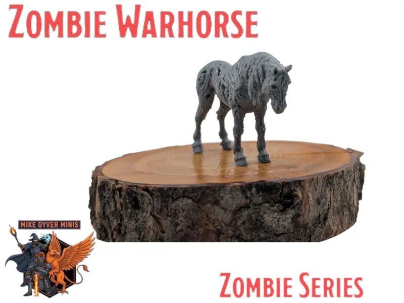 DnD TTRPG Zombie Warhorse Miniature