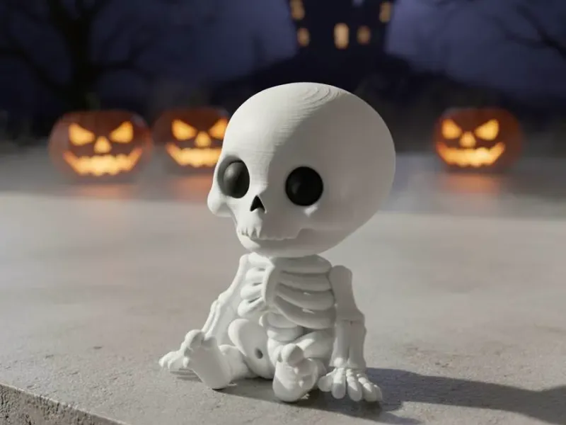 Articulated Cute Skelly Halloween Figurine