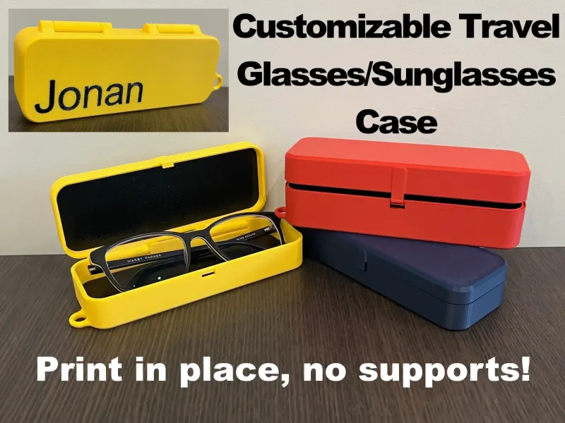 Print-in-Place Travel Glasses/Sunglasses Case
