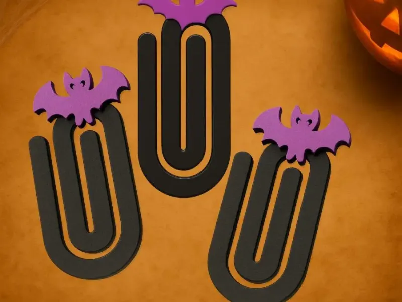 HALLOWEEN GIANT paperclips bat set
