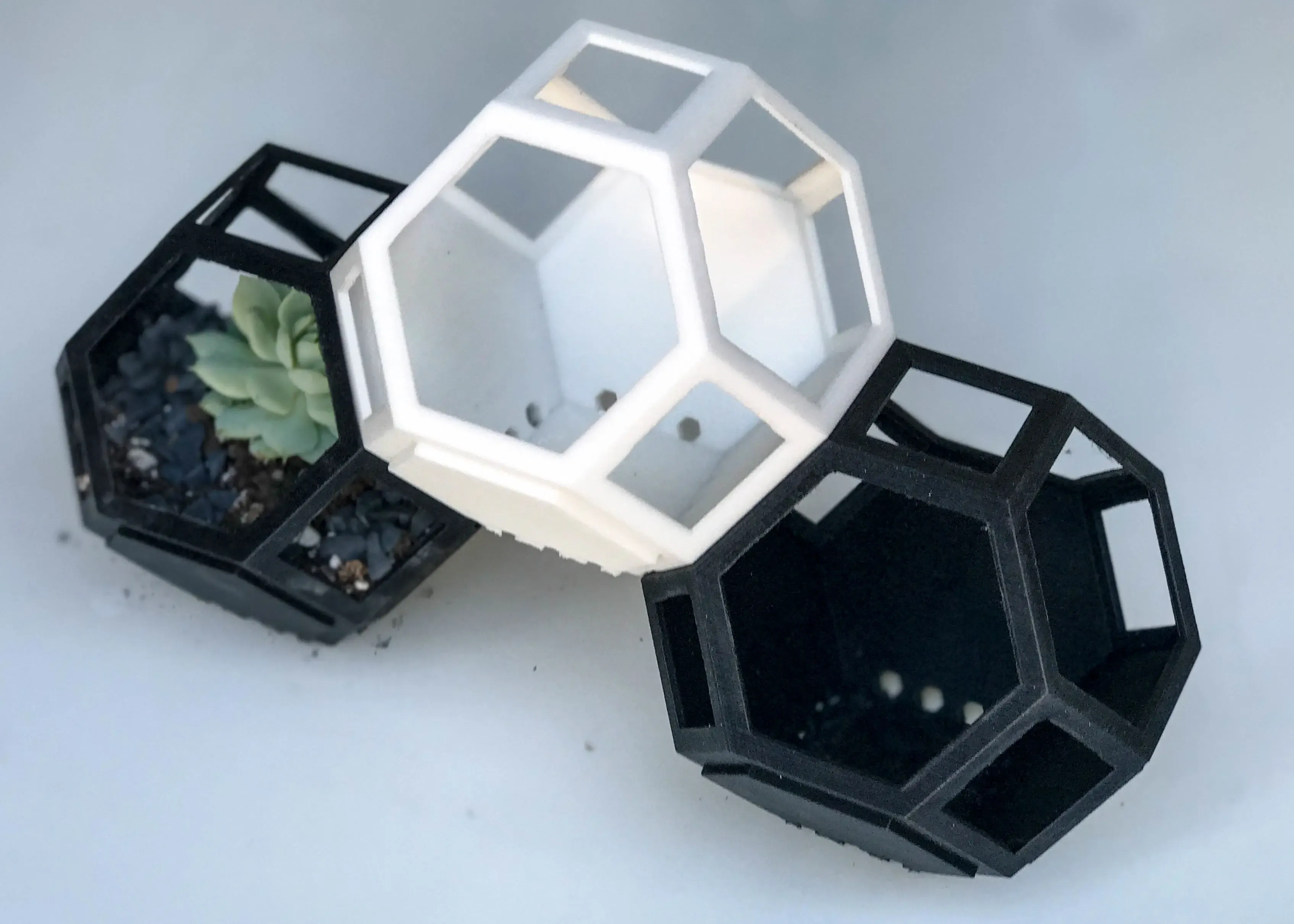 可组装多肉花盆plantygon-modular-geometric-stacking-planter