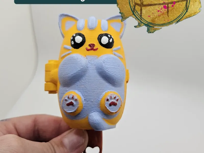 Cat storage container, icepop kawaii