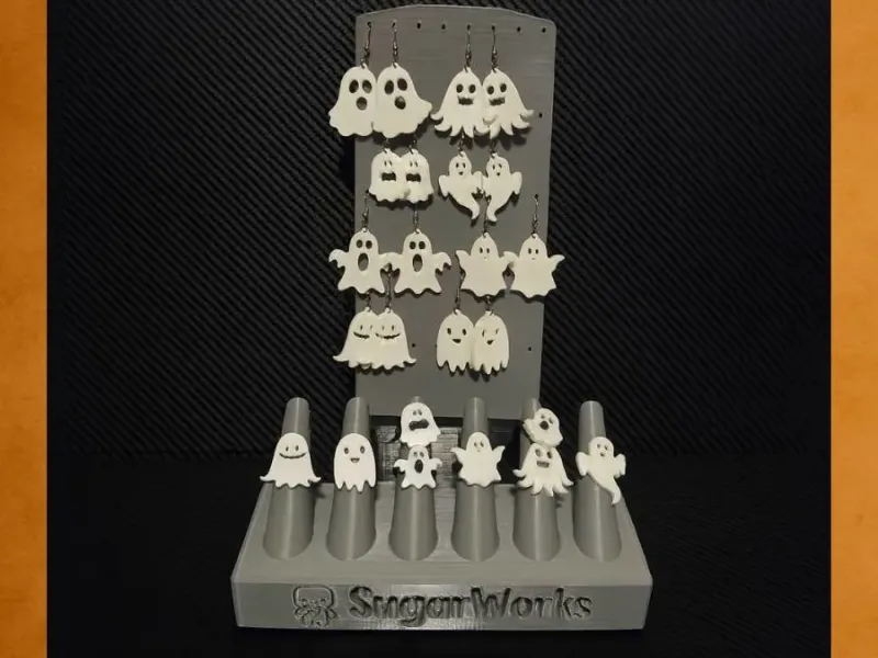 BOO Bling 8 x earring and ring sets | GHOSTS