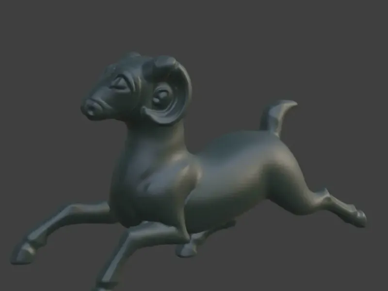 东汉青铜器 铜奔羊