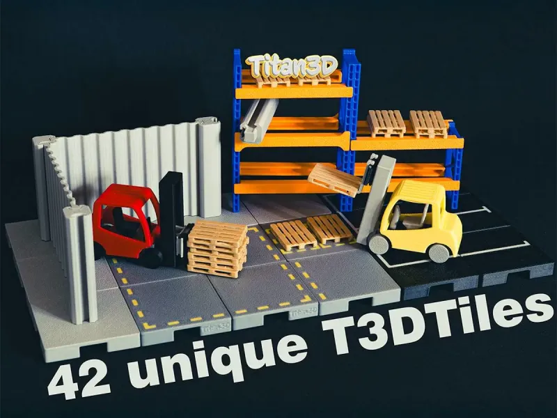 1:50 Scale Modular Warehouse Diorama – T3DTiles Edition