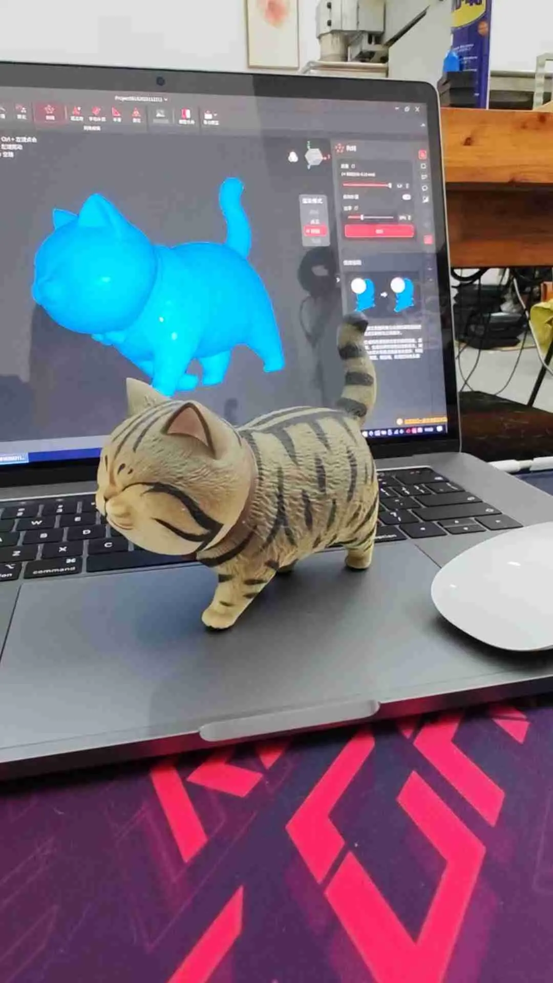网红蛋蛋猫模型【可自由发挥涂装】